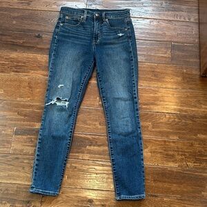 GAP Dark Blue Distressed Skinny Jeans